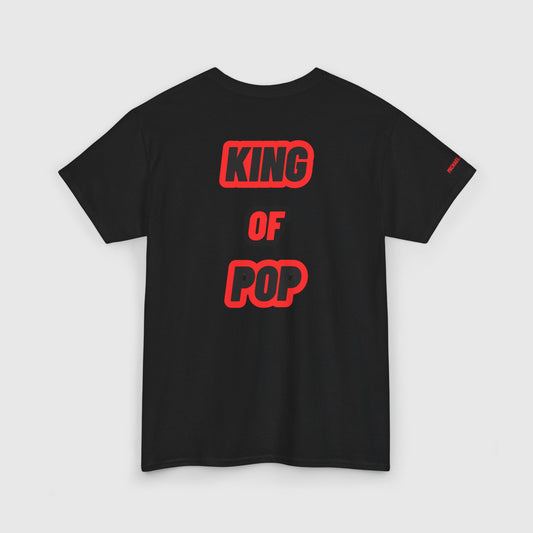 King of Pop Tribute Shirt Musical Background Unisex Heavy Cotton Tee