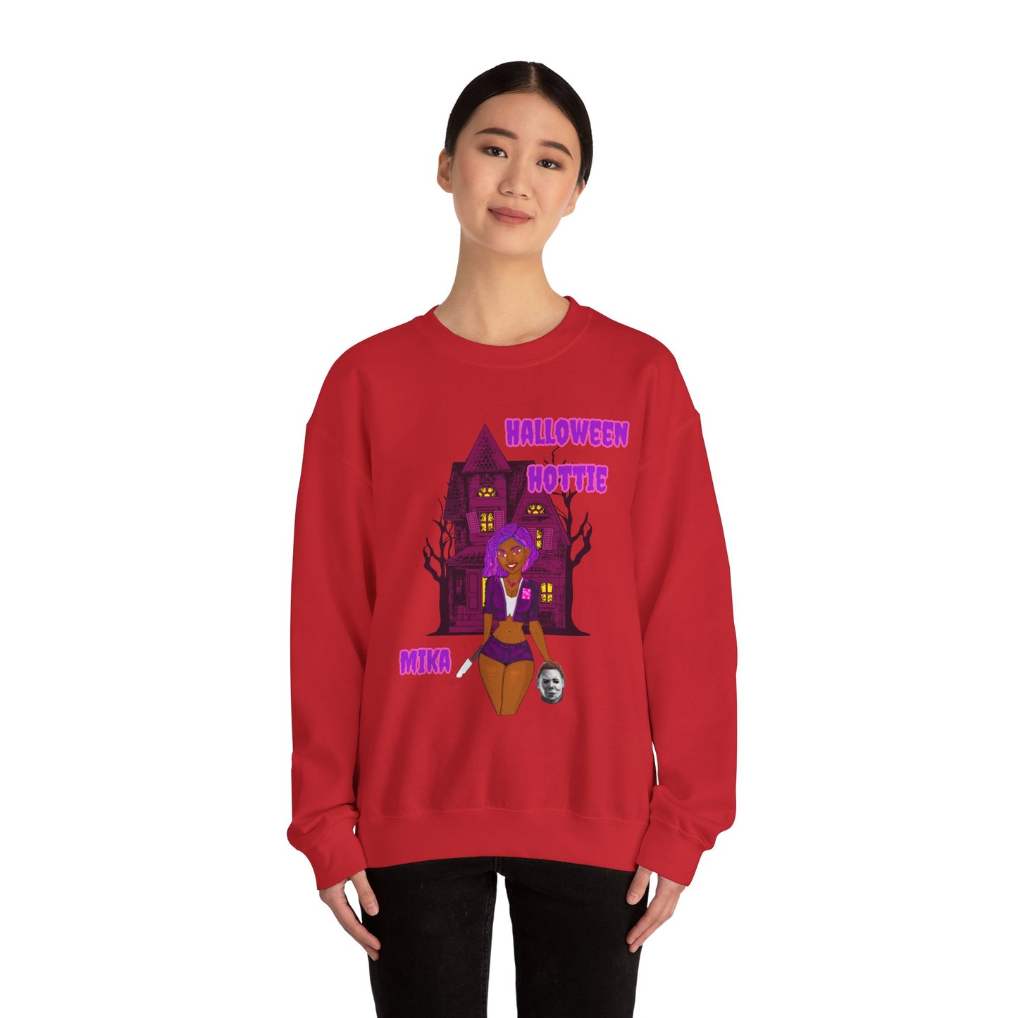 Halloween Mika Myers Crewneck Sweatshirt - Pretty Face don’t fool me