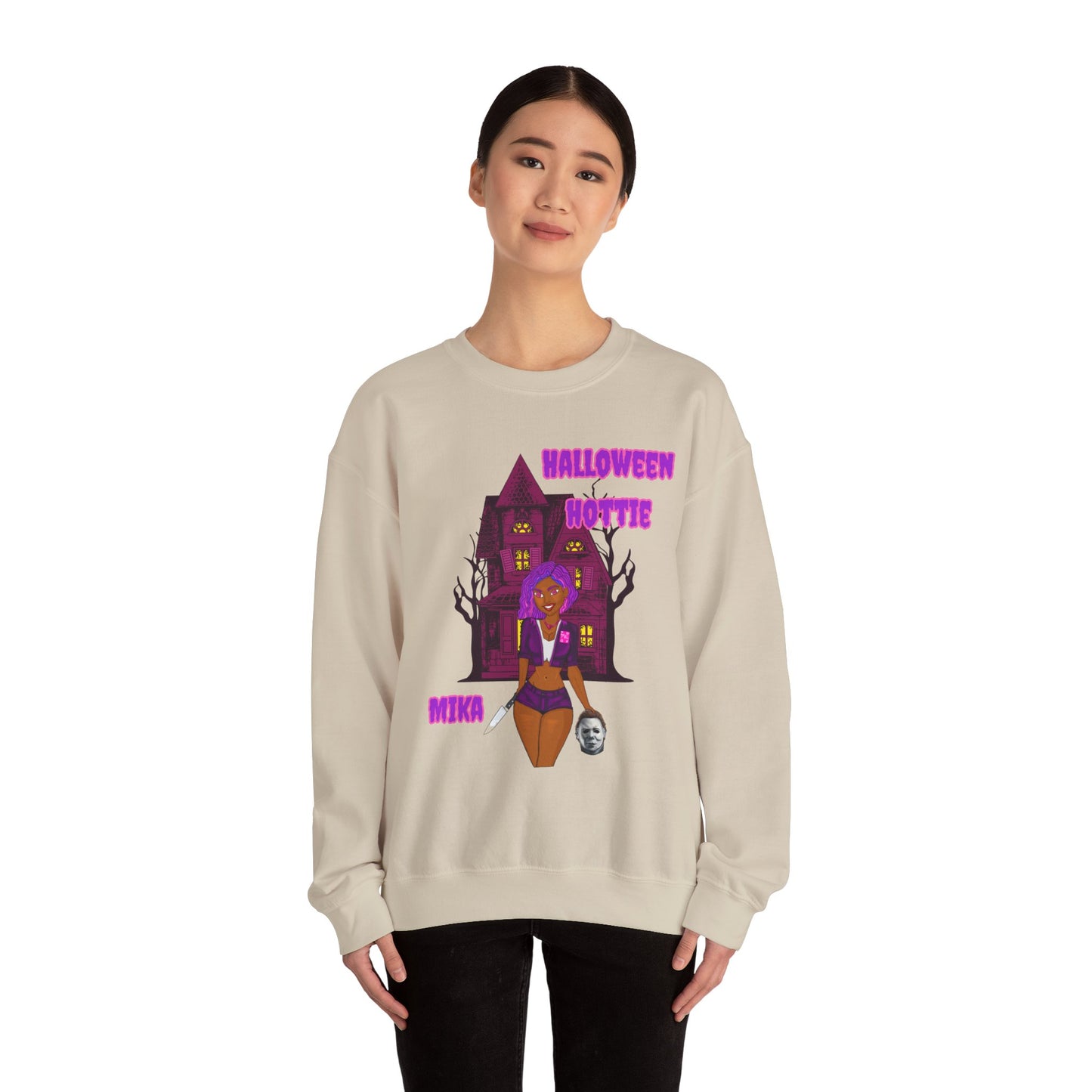 Halloween Mika Myers Crewneck Sweatshirt - Pretty Face don’t fool me