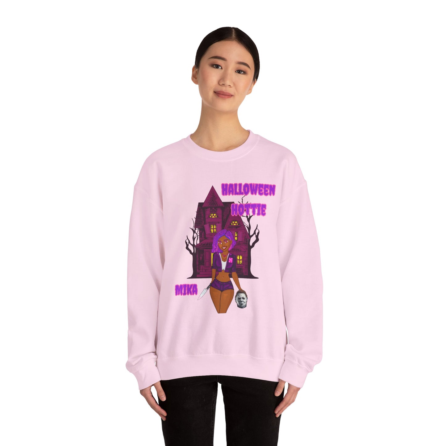 Halloween Mika Myers Crewneck Sweatshirt - Pretty Face don’t fool me