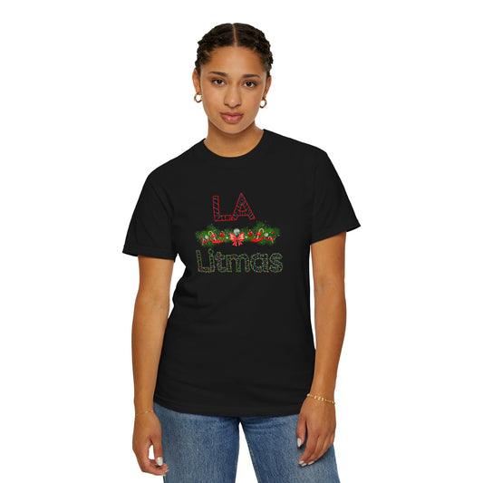 LA Litmas T-Shirt — Holiday Candy Cane Script Tee