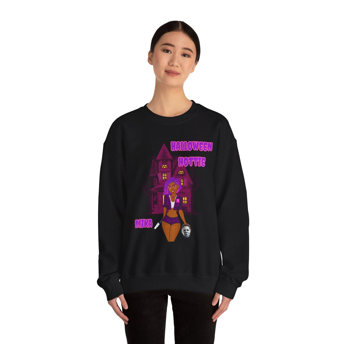 Halloween Mika Myers Crewneck Sweatshirt - Pretty Face don’t fool me