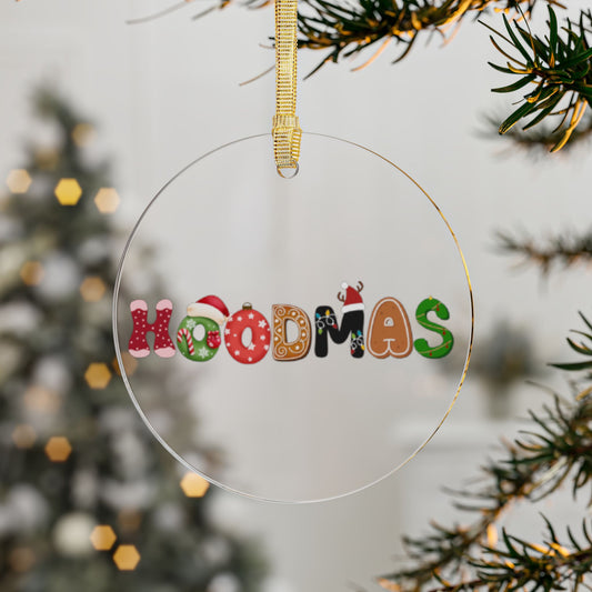 Hood Christmas Acrylic Ornament — Festive Neighborhood Holiday Décor