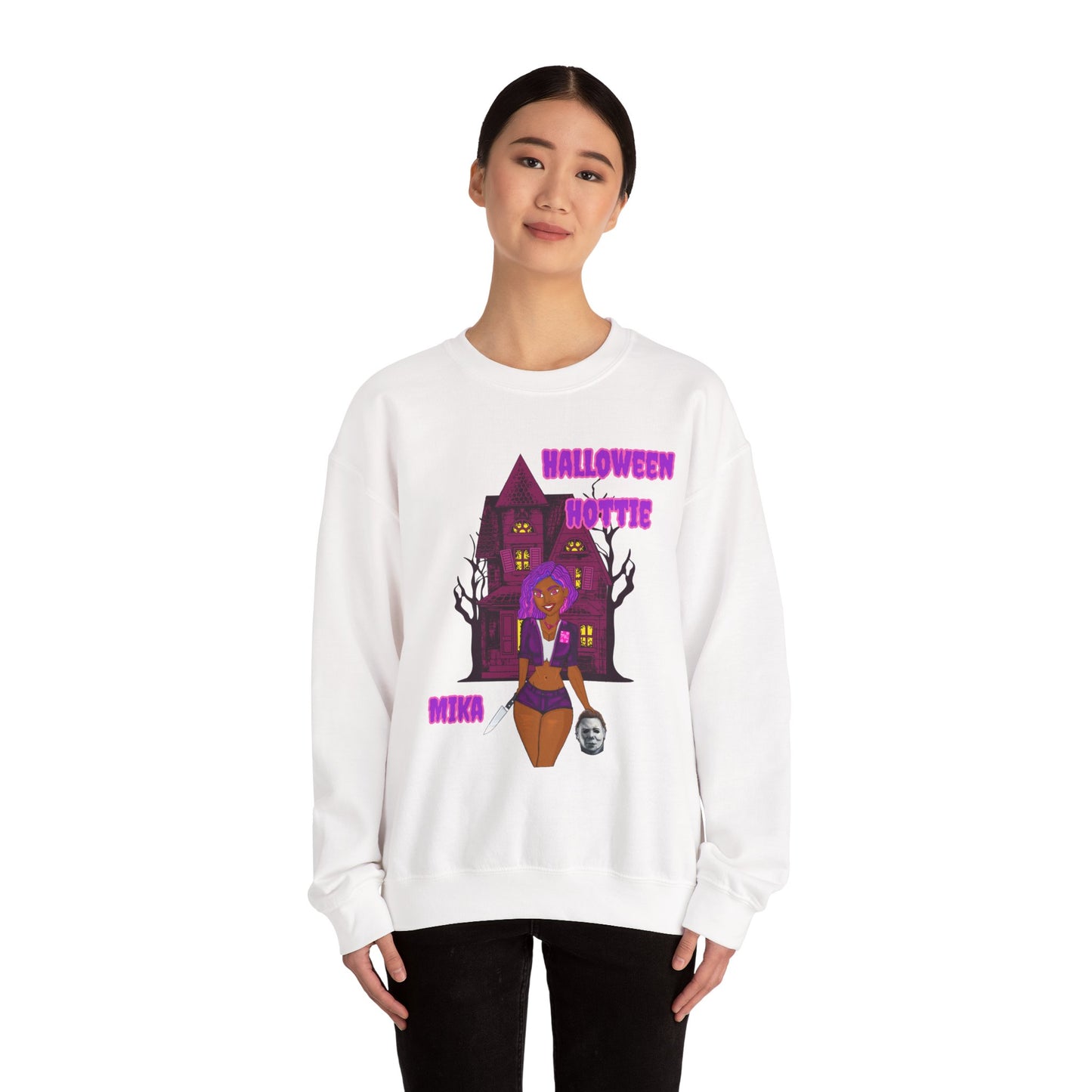 Halloween Mika Myers Crewneck Sweatshirt - Pretty Face don’t fool me