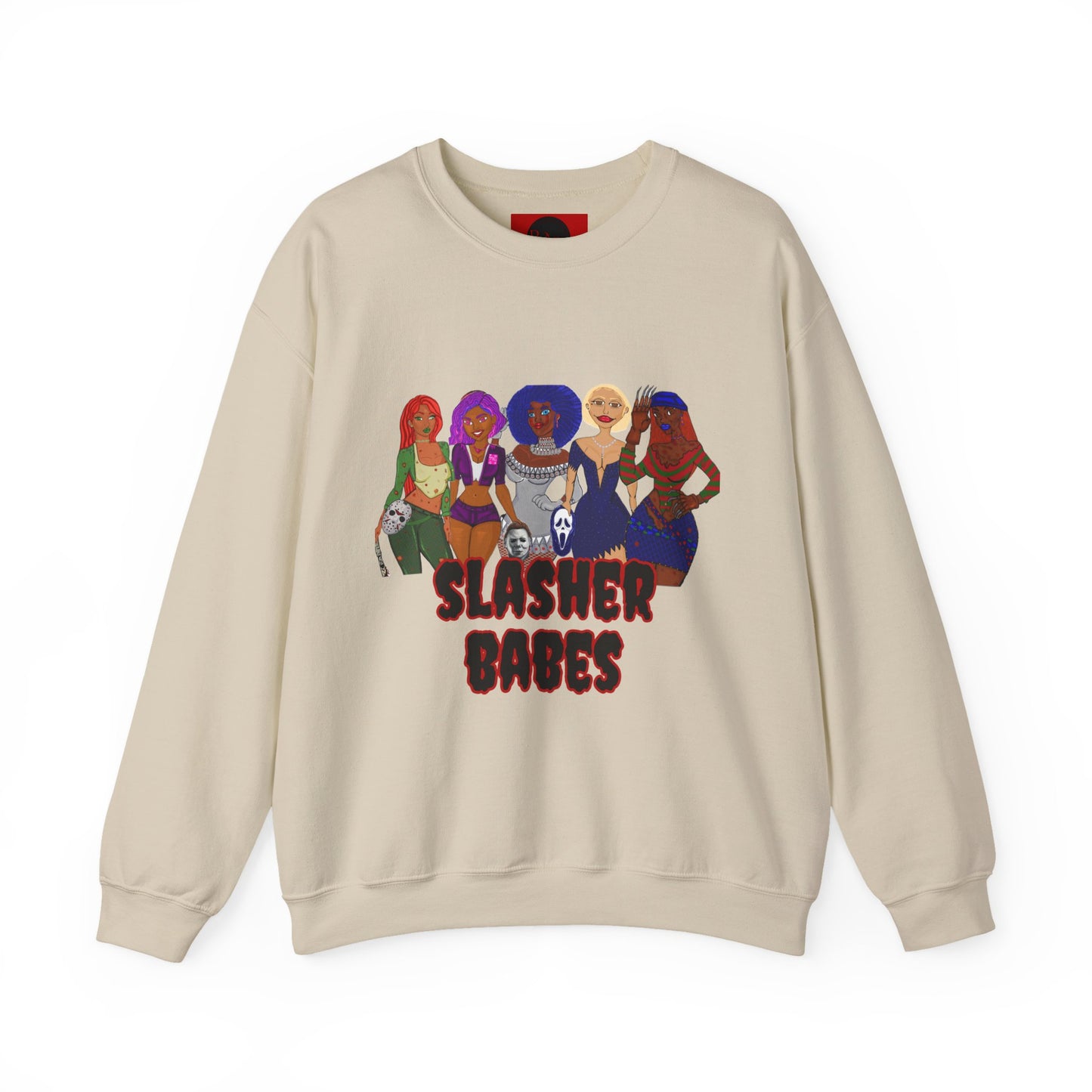 Halloween Slasher Babes Crewneck Sweatshirt