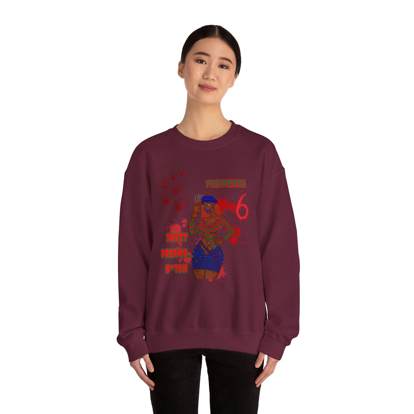 Freddricka Kruger-Creepy Cute Crewneck Sweatshirt