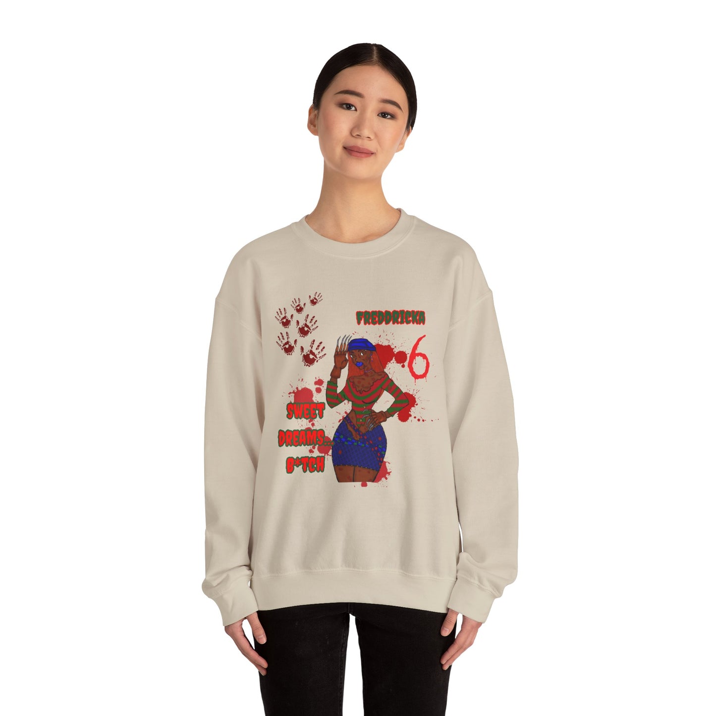 Freddricka Kruger-Creepy Cute Crewneck Sweatshirt