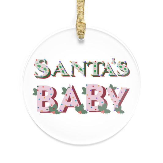 Santa’s Baby Acrylic Ornament — Cute Holiday Tree Decoration