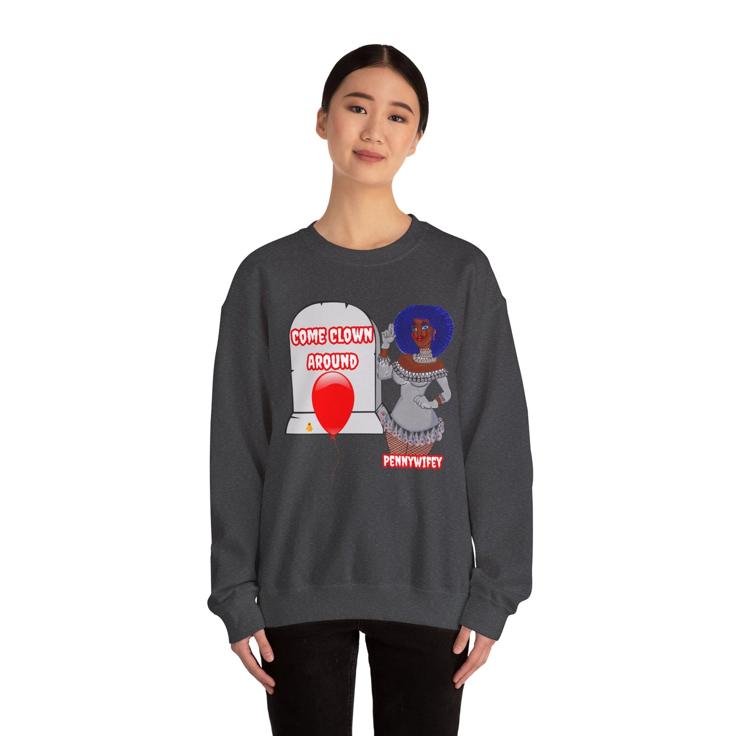 Crewneck Sweatshirt Pennywise Women Pennywife Sexy and Scary Halloween Horror