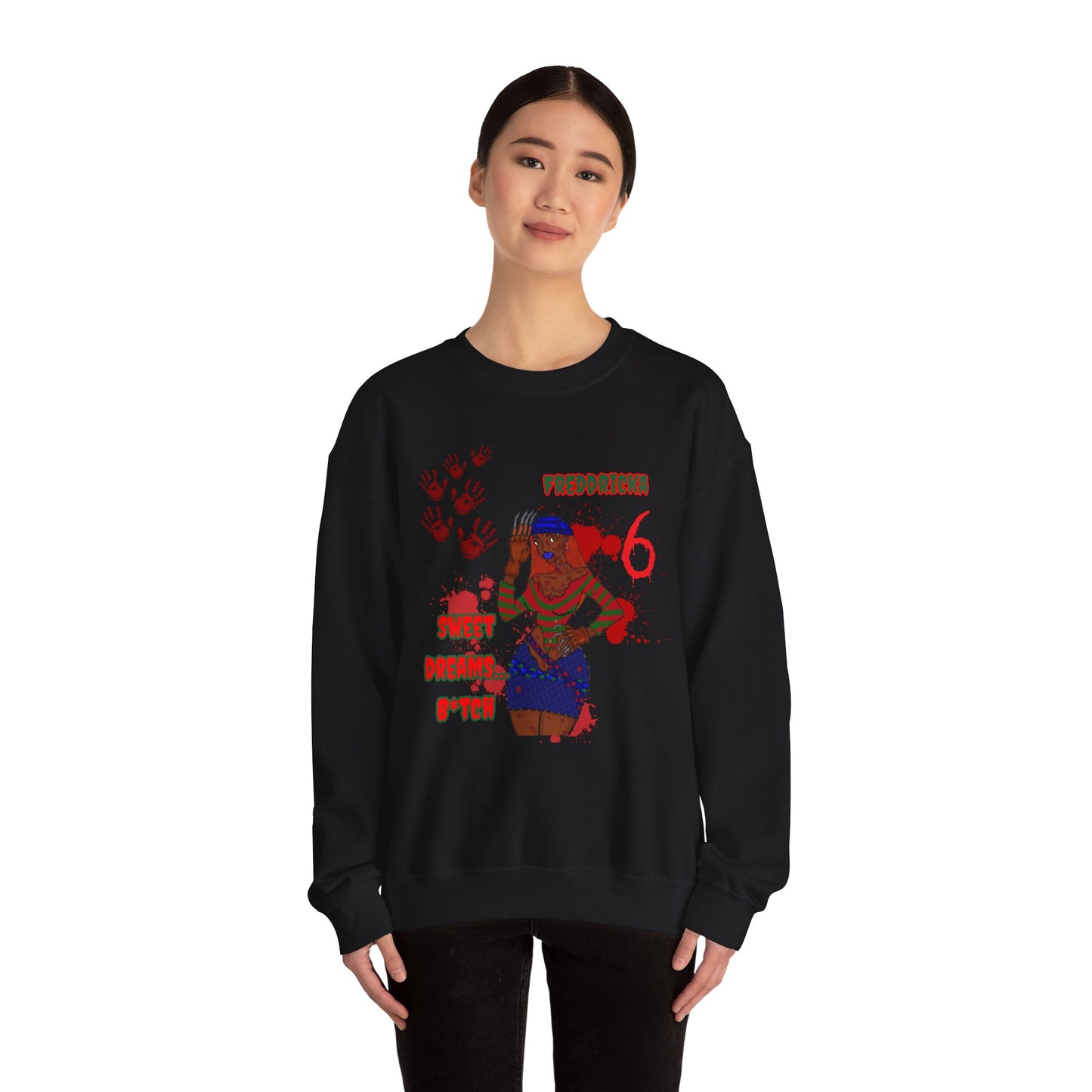 Freddricka Kruger-Creepy Cute Crewneck Sweatshirt