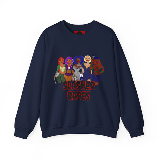 Halloween Slasher Babes Crewneck Sweatshirt