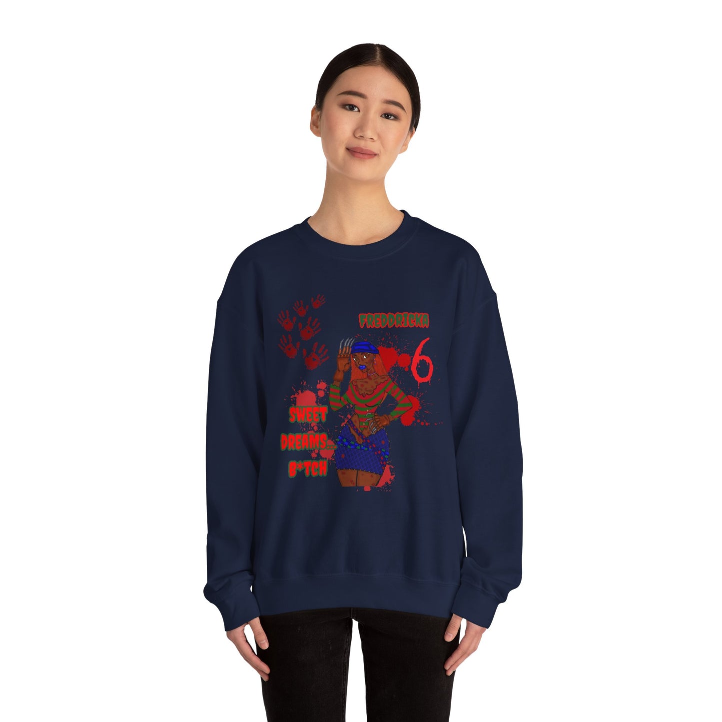 Freddricka Kruger-Creepy Cute Crewneck Sweatshirt