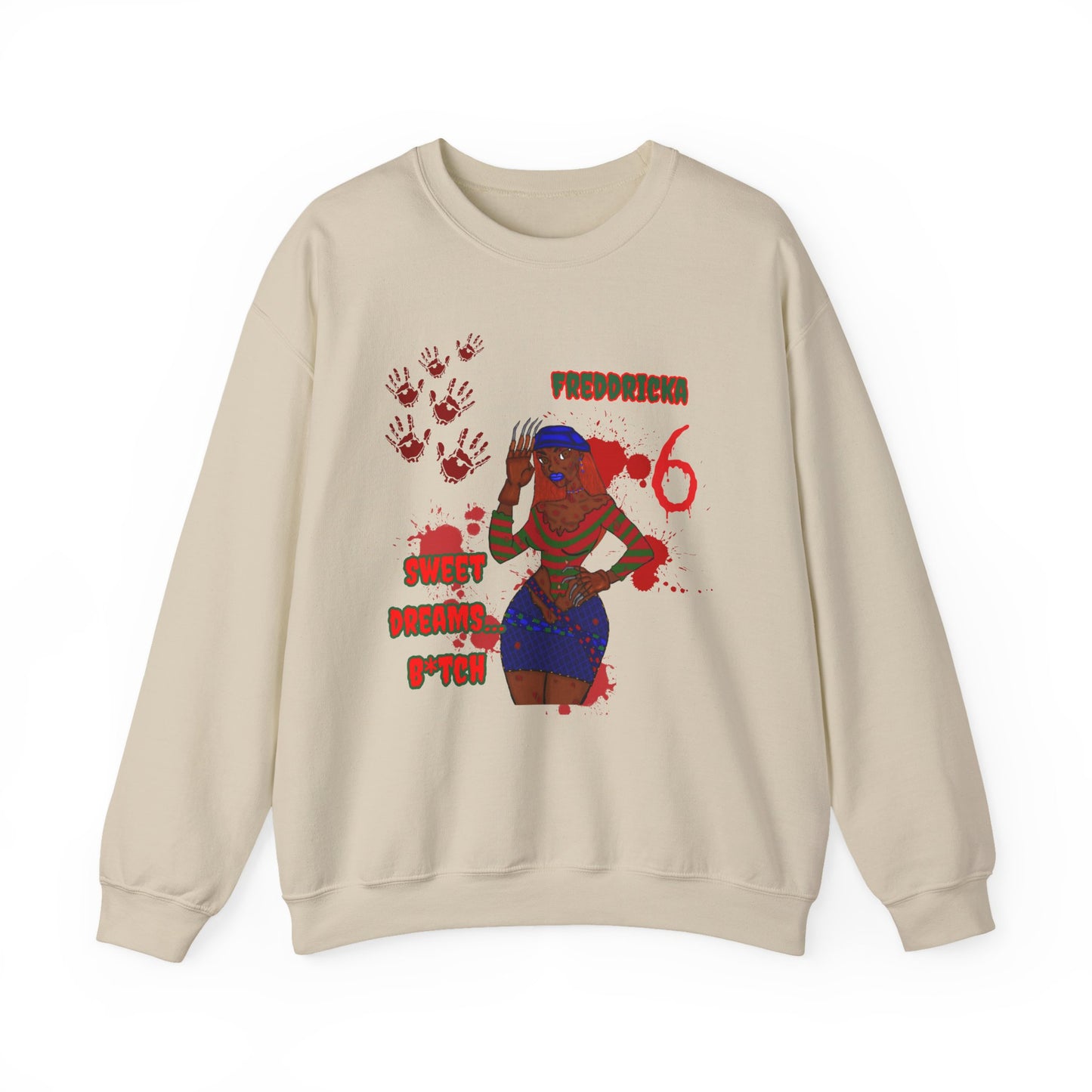 Freddricka Kruger-Creepy Cute Crewneck Sweatshirt