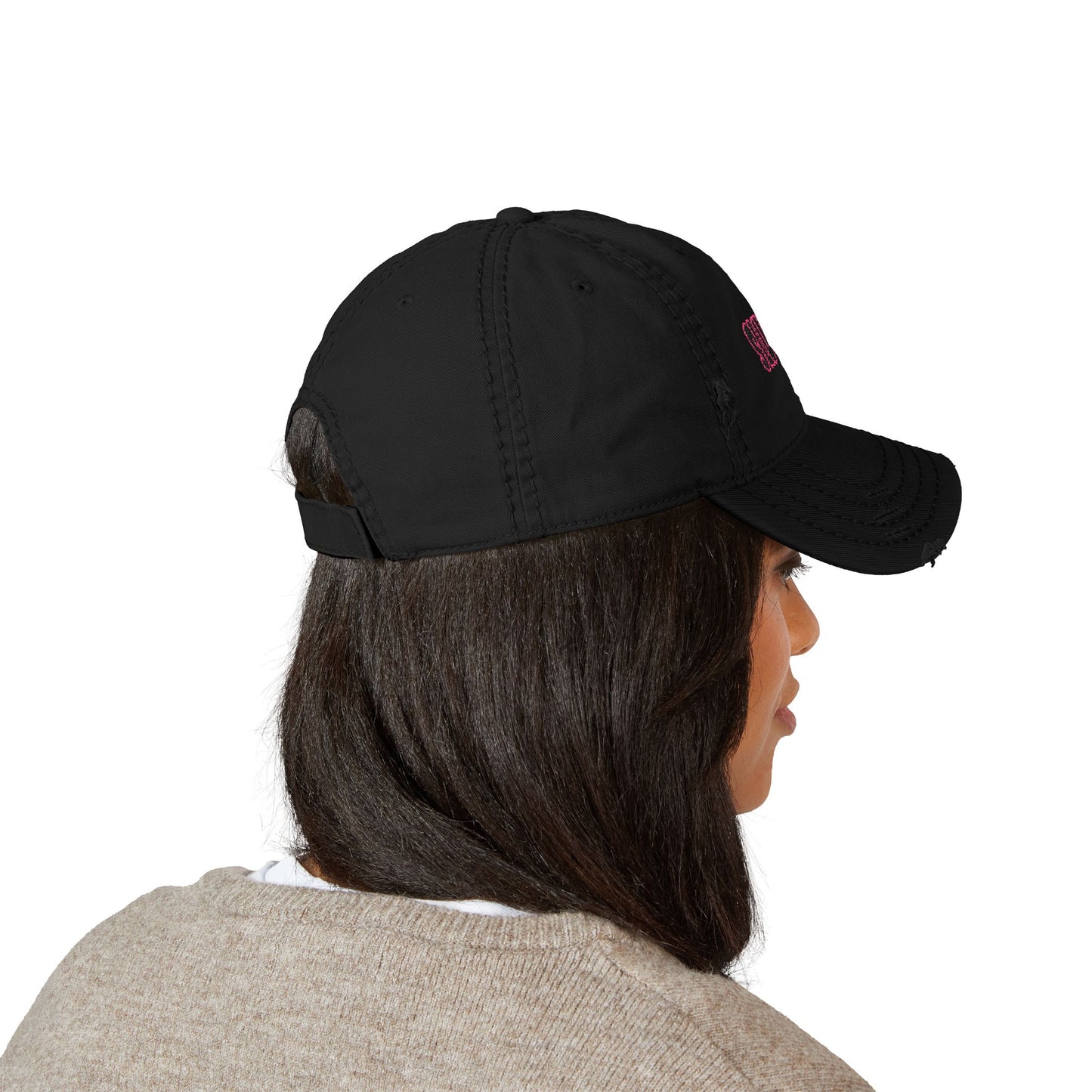 Distressed Dad Hat with 'SLUTTY' Embroidery - Trendy Cap for Casual Outfits, Gifts, Parties, Summer Fashion, Everyday Style