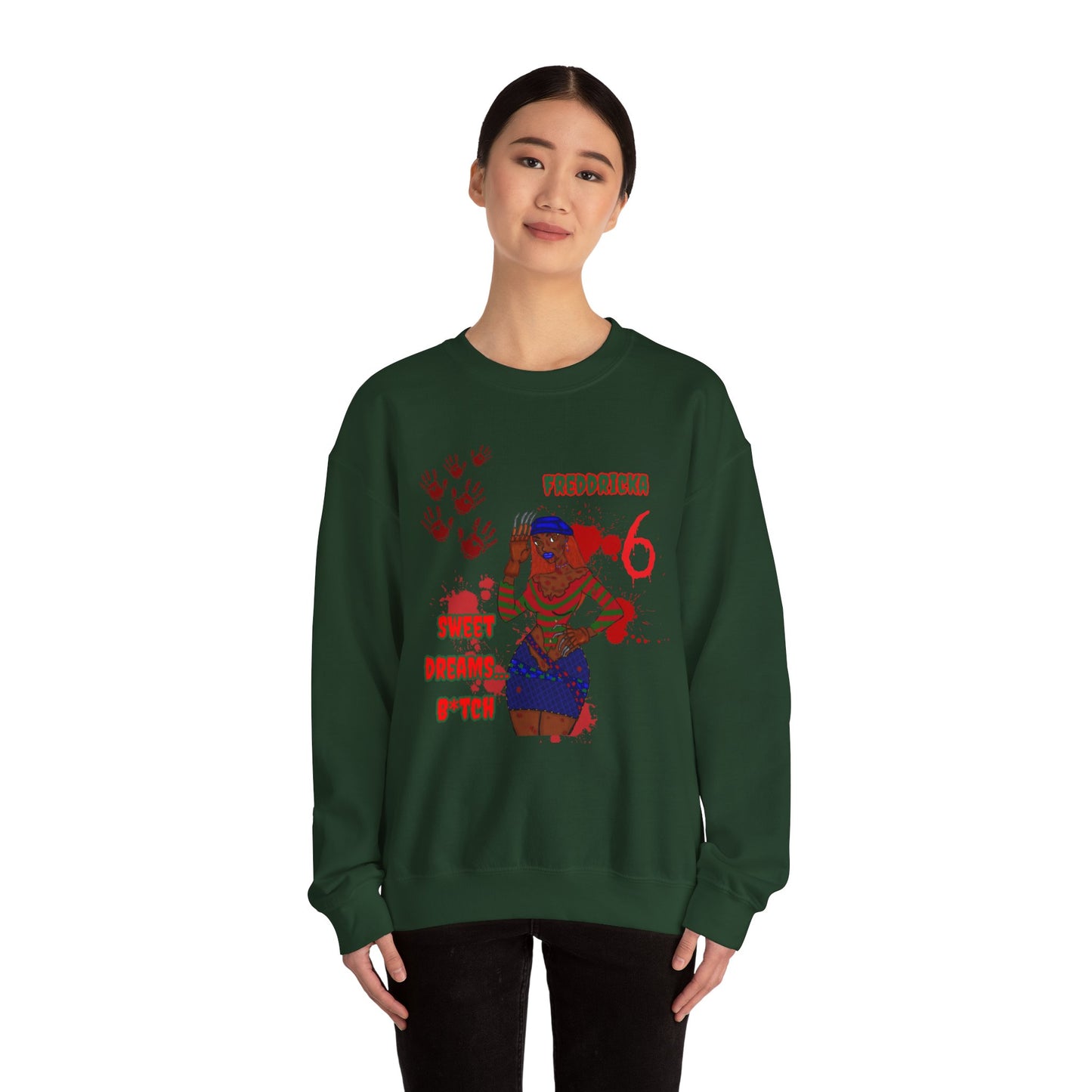 Freddricka Kruger-Creepy Cute Crewneck Sweatshirt