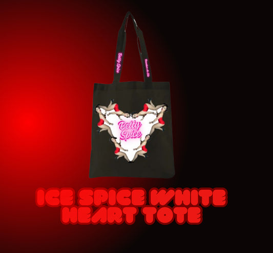 Betty Spice White Heart Tote