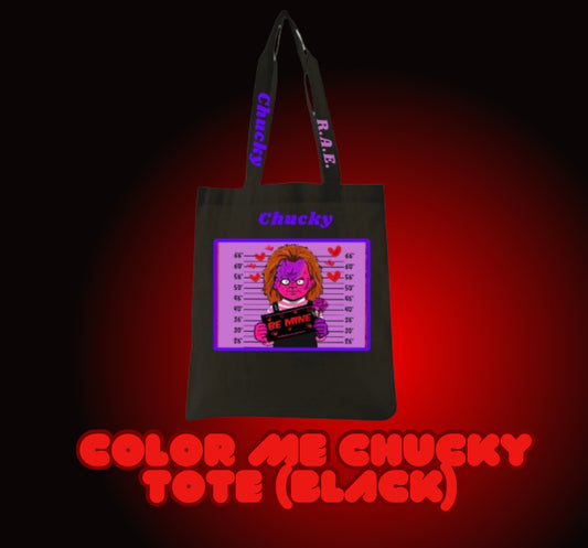 Purple/Pink Chucky Vday Arrest Tote (Black)