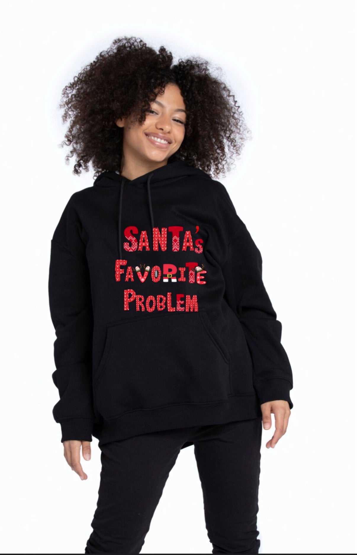 Santa's Favorite Problem Funny Holiday Hoodie