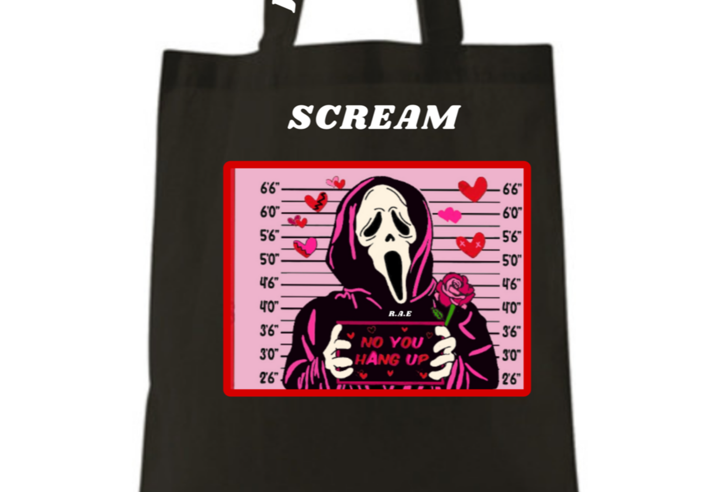 Ghostface Scream Vday Arrest Tote (Black)